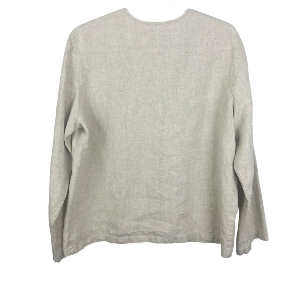 Liz Claiborne Sport Linen Shirt Top - Picture 2 of 6
